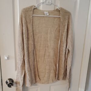 Tillys|Full Tilt Essentials Open Front Knit Cardigan-Oatmeal/Beige